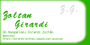 zoltan girardi business card